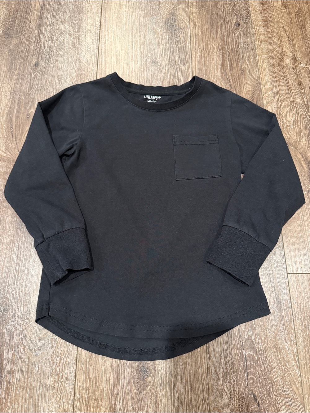 Little Bipsy Black Long Sleeve Pocket Tee Size: 3T-4T